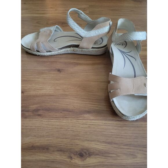 Women's Abeo Strappy Sandal Espadrilles Size‎ 7 Tan Biosystems Orthotic - Picture 1 of 10